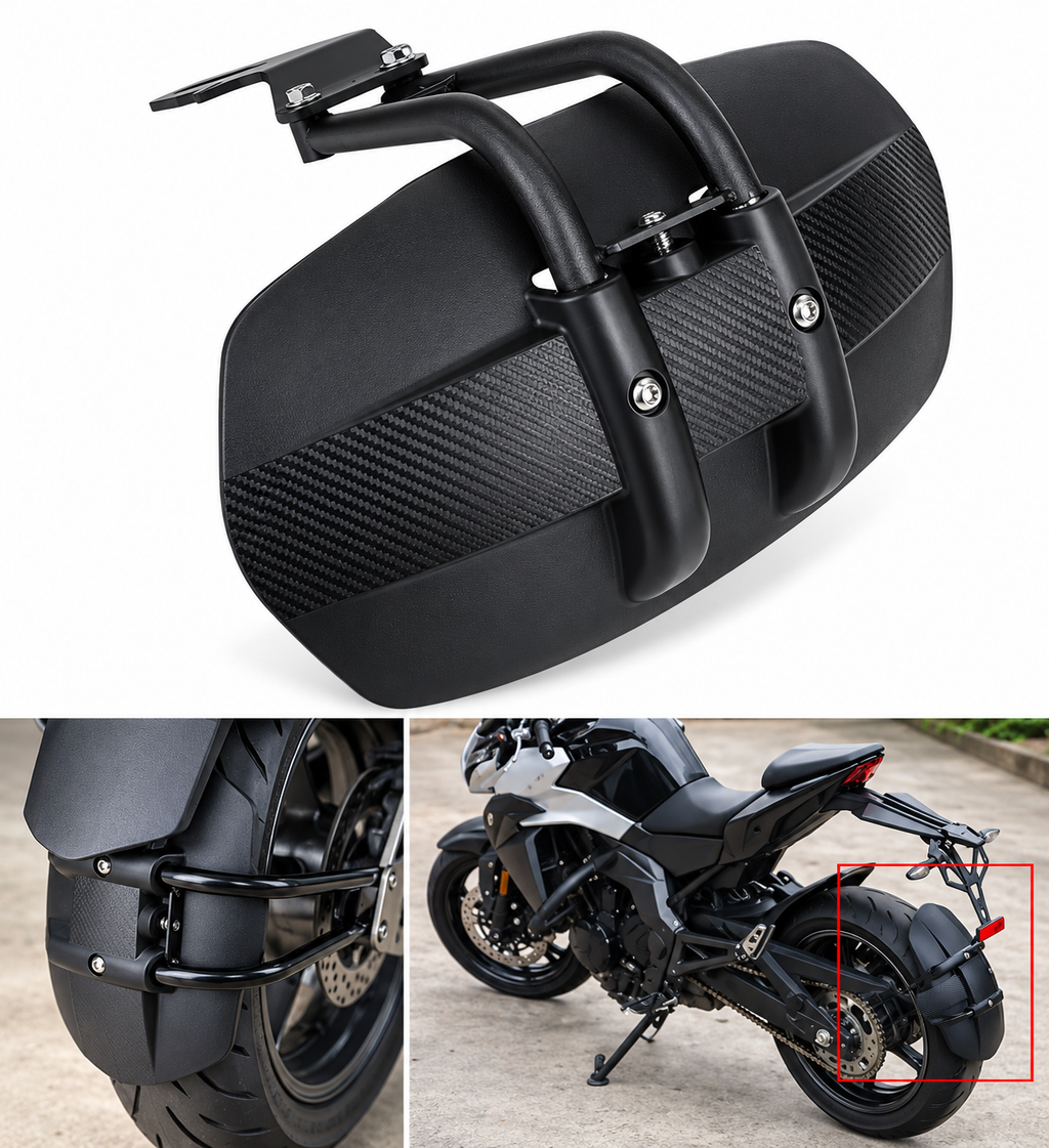 Guardabarro Universal Monobrazo Negro para Moto