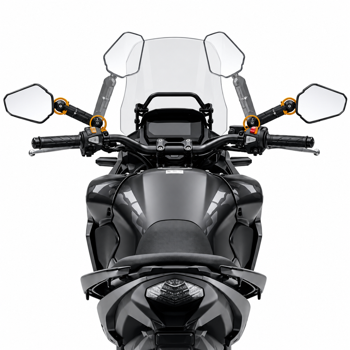 Espejos Abatibles Moto Enduro Base Metalica Universal