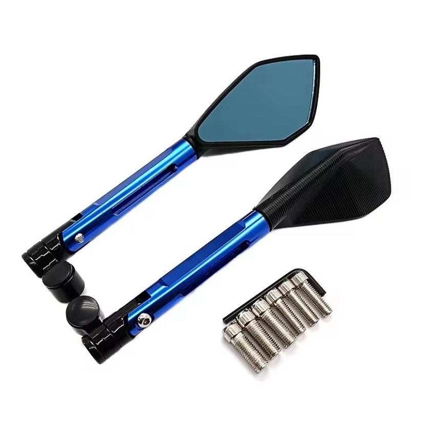 Espejos Tipo Rizoma 5 Puntas Vidrio Azul