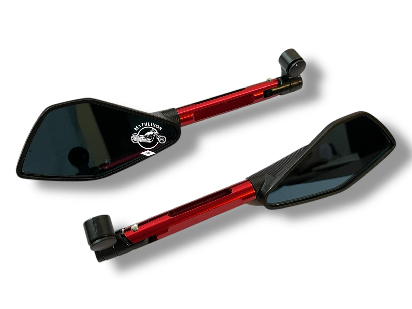 Espejos Tipo Rizoma 5 Puntas Vidrio Azul