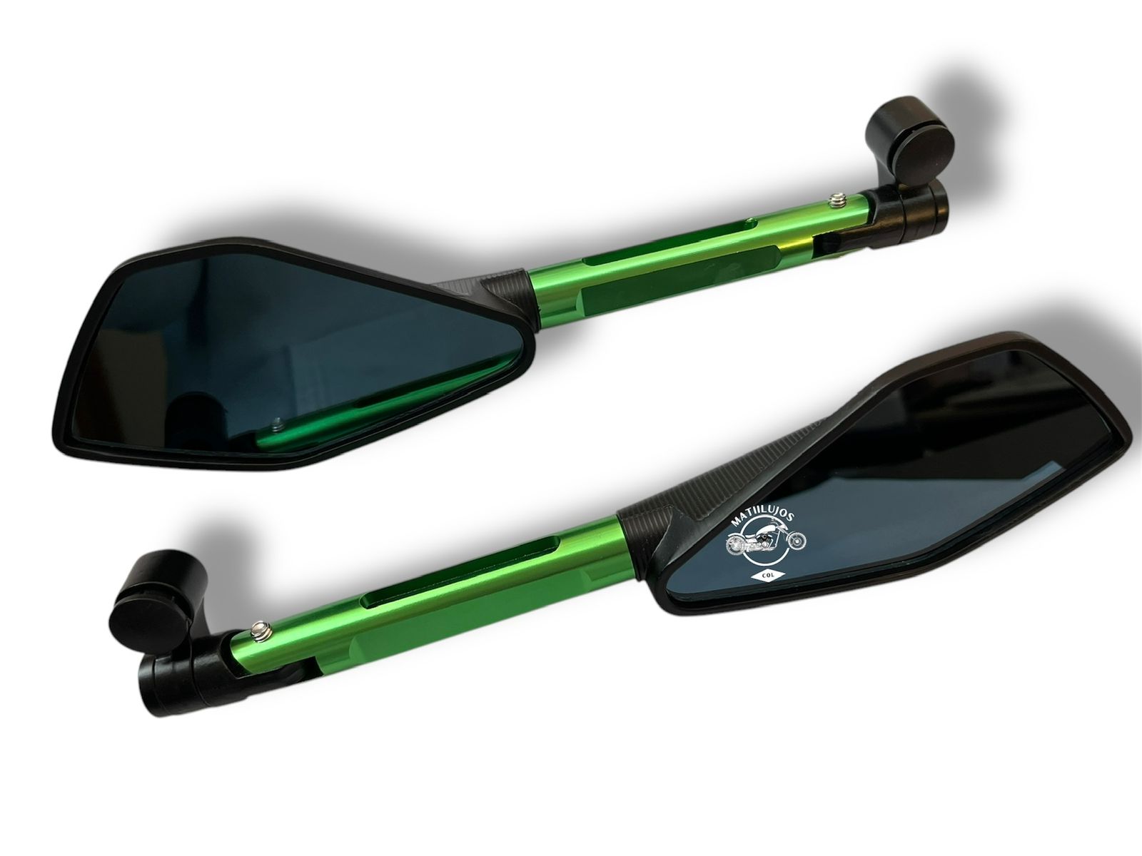 Espejos Tipo Rizoma 5 Puntas Vidrio Azul